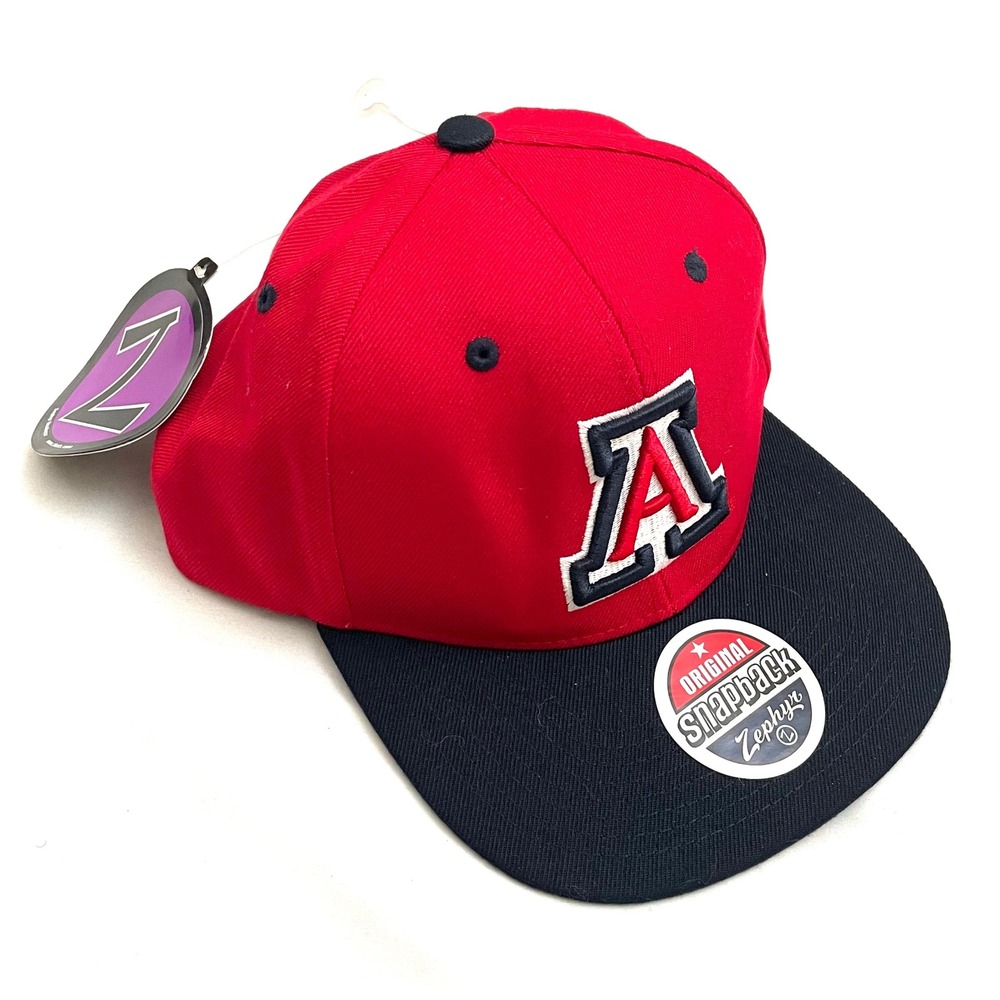 NWT Zephyr Hat University of Arizona Mens OS Red New Snapback Wildcats NCAA Cap